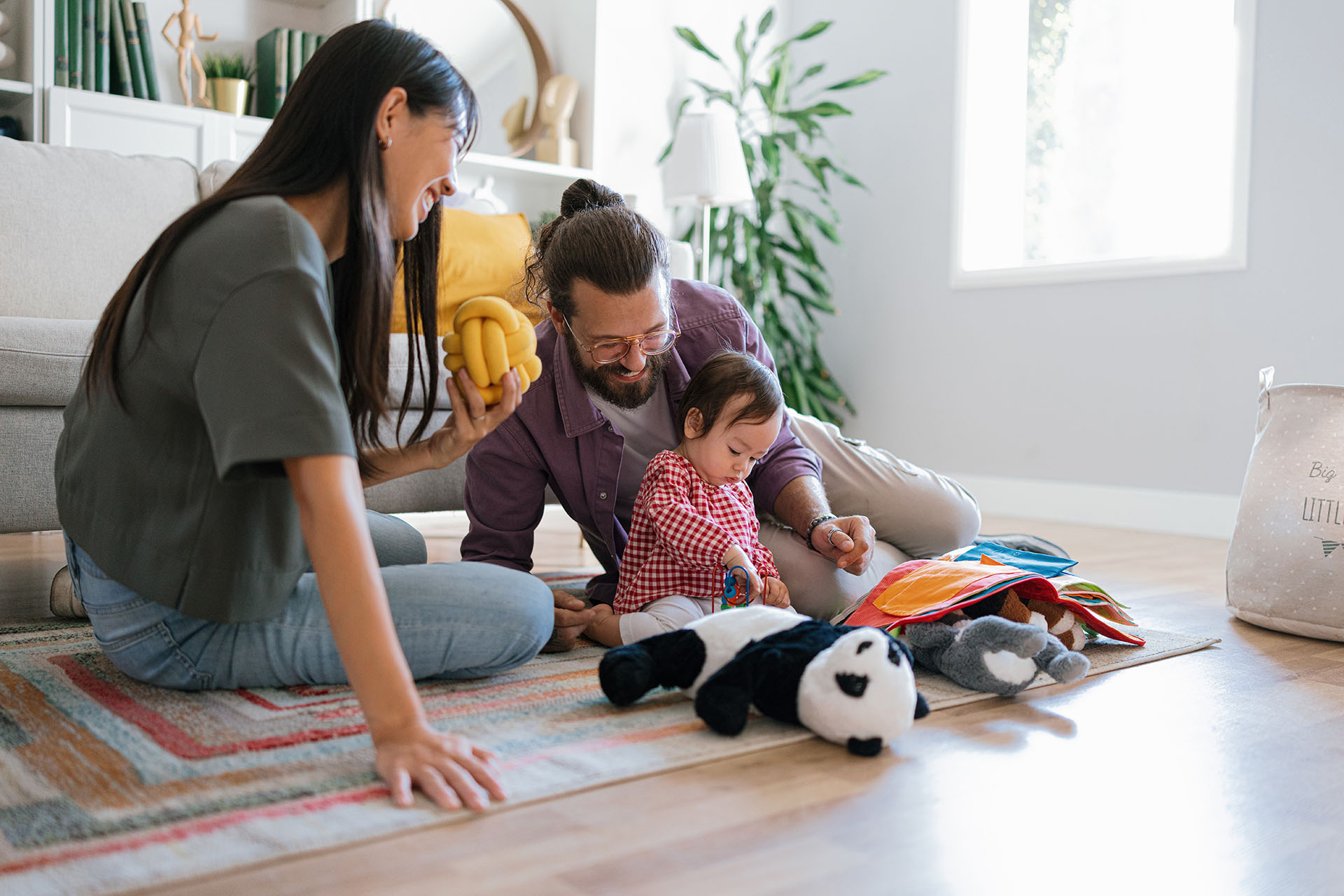 Young couple with toddler